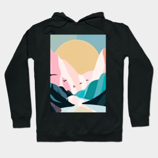 Forest Mountains Sunset Hoodie